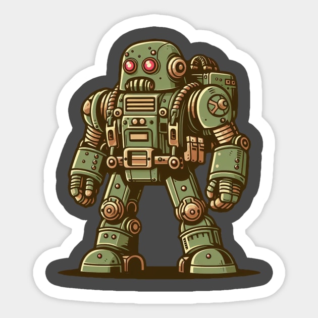 Worl War 2 tank Robot Sticker by nerd.collect